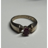 925 Sterling Silver Ruby Ring Size 6