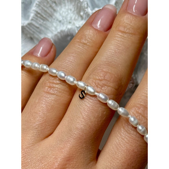 18K YELLOW GOLD BRACELET FRESHWATER PEARLS SIZE 7.5