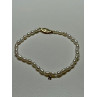 18K YELLOW GOLD BRACELET FRESHWATER PEARLS SIZE 7.5