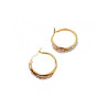 925 Sterling Silver Gold Plated Multicolor CZ Hoop Earrings