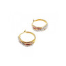 925 Sterling Silver Gold Plated Multicolor CZ Hoop Earrings