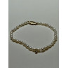 14K YELLOW GOLD BRACELET FRESHWATER PEARLS SIZE 7