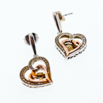 925 Sterling Silver With Gold Inlays 