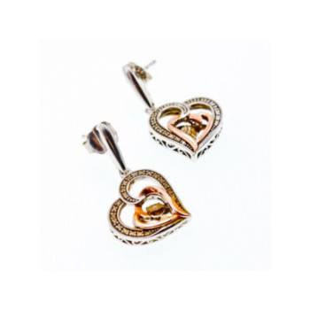 925 STERLING SILVER WITH GOLD INLAYS 