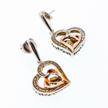 925 Sterling Silver With Gold Inlays 