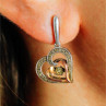 925 Sterling Silver With Gold Inlays 