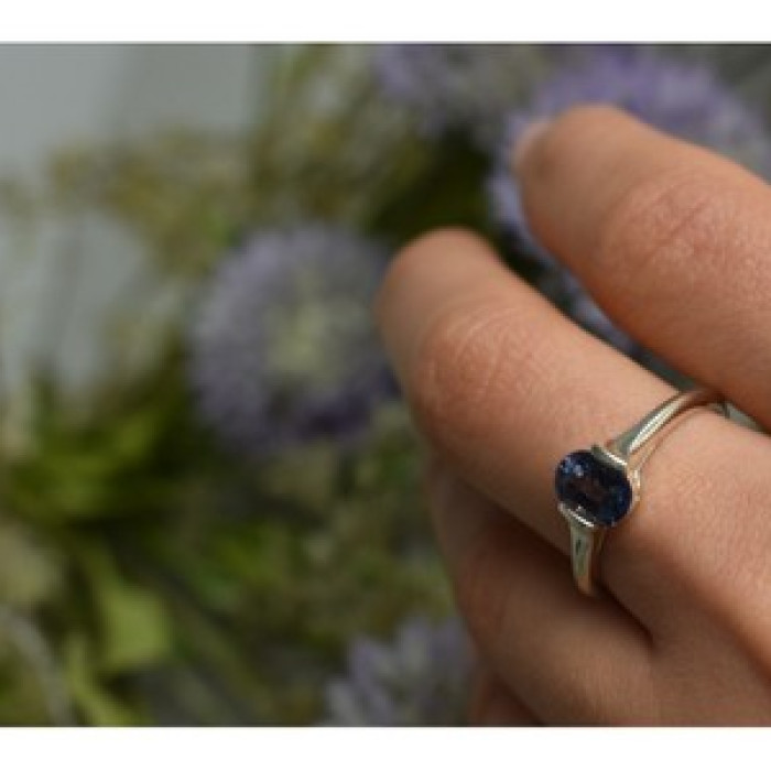 925 Sterling Silver Spinel Ring Size 9.5