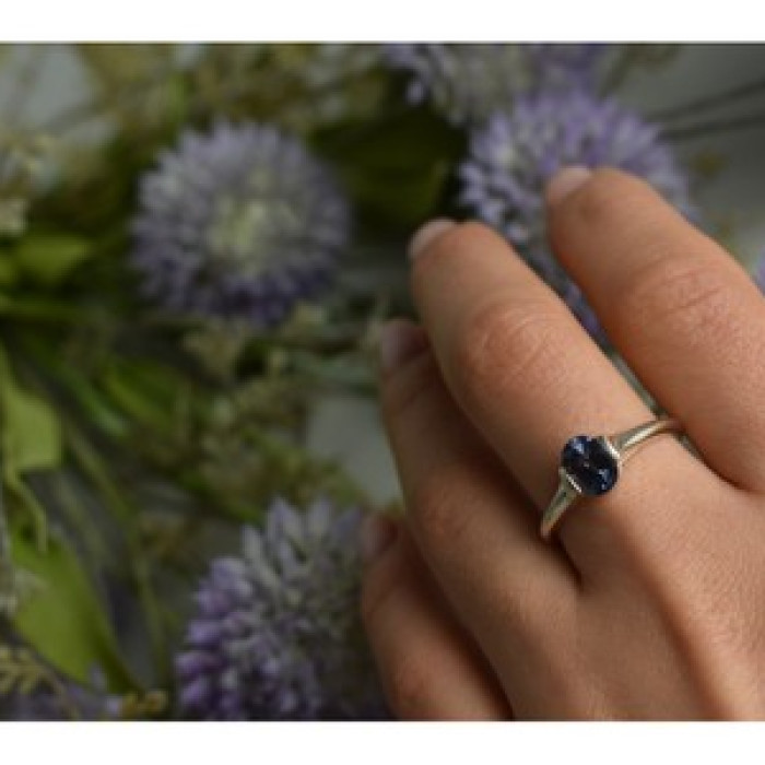 925 Sterling Silver Spinel Ring Size 9.5