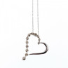 10K White Gold Diamonds Heart Chain With Pendant
