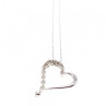 10K White Gold Diamonds Heart Chain With Pendant