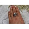 925 Sterling Silver Blue Spinel Ring Size 8