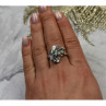925 Sterling Silver Blue Spinel Ring Size 8