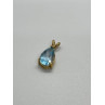 925 STERLING SILVER GOLD PLATED TOPAZ PENDANT LENGTH 21 mm