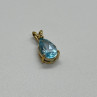925 Sterling Silver Gold Plated Topaz Pendant Length 21 mm