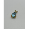 925 STERLING SILVER GOLD PLATED TOPAZ PENDANT LENGTH 21 mm