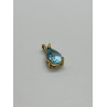 925 STERLING SILVER GOLD PLATED TOPAZ PENDANT LENGTH 21 mm