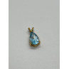925 STERLING SILVER GOLD PLATED TOPAZ PENDANT LENGTH 21 mm