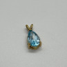 925 Sterling Silver Gold Plated Topaz Pendant Length 21 mm