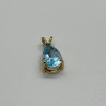 925 Sterling Silver Gold Plated Topaz Pendant Length 21 mm