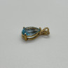 925 Sterling Silver Gold Plated Topaz Pendant Length 21 mm