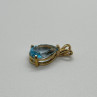 925 Sterling Silver Gold Plated Topaz Pendant Length 21 mm