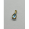 925 STERLING SILVER GOLD PLATED TOPAZ PENDANT LENGTH 21 mm