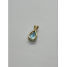 925 STERLING SILVER GOLD PLATED TOPAZ PENDANT LENGTH 21 mm