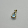 925 Sterling Silver Gold Plated Topaz Pendant Length 21 mm