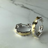 925 Sterling Silver Gold Plated Original Design Earrings Italy