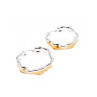 925 Sterling Silver Gold Plated Original Design Earrings Italy