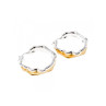 925 Sterling Silver Gold Plated Original Design Earrings Italy