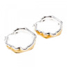 925 Sterling Silver Gold Plated Original Design Earrings Italy