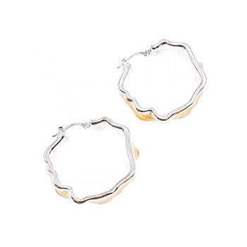 925 Sterling Silver Gold Plated Original Design Earrings Italy