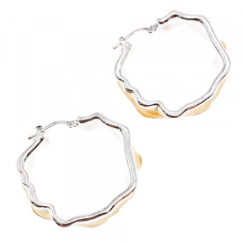 925 Sterling Silver Gold Plated Original Design Earrings Italy