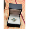 925 Sterling Silver Topaz Ring Size 7.5