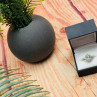 925 Sterling Silver Topaz Ring Size 7.5
