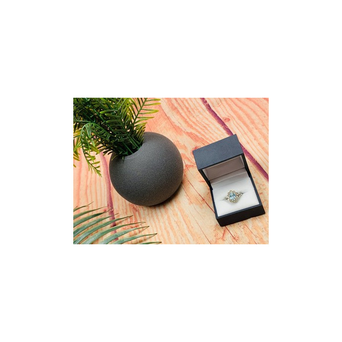 925 Sterling Silver Topaz Ring Size 6.5