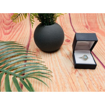 925 Sterling Silver Topaz Ring Size 6.5