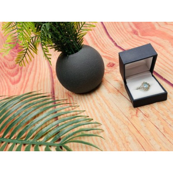 925 Sterling Silver Topaz Ring Size 6.5