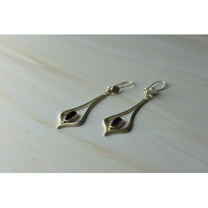 925 Sterling Silver Amethyst Earrings