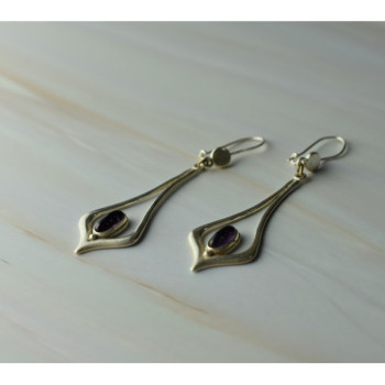 925 Sterling Silver Amethyst Earrings