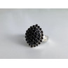 925 Sterling Silver Sapphires & CZ Ring Size 9