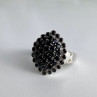925 Sterling Silver Sapphires & CZ Ring Size 9