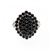 925 Sterling Silver Sapphires & CZ Ring Size 9