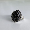 925 Sterling Silver Sapphires & CZ Ring Size 9