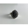 925 Sterling Silver Sapphires & CZ Ring Size 9