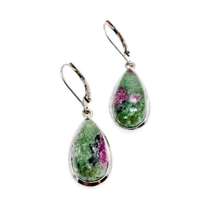 925 Sterling Silver Multicolor Jasper Earrings