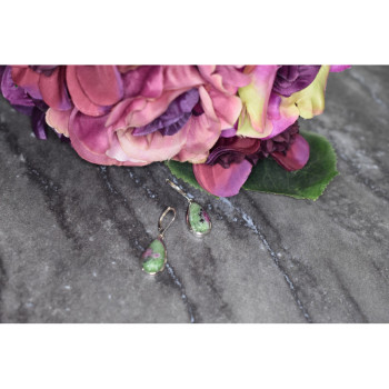 925 Sterling Silver Multicolor Jasper Earrings