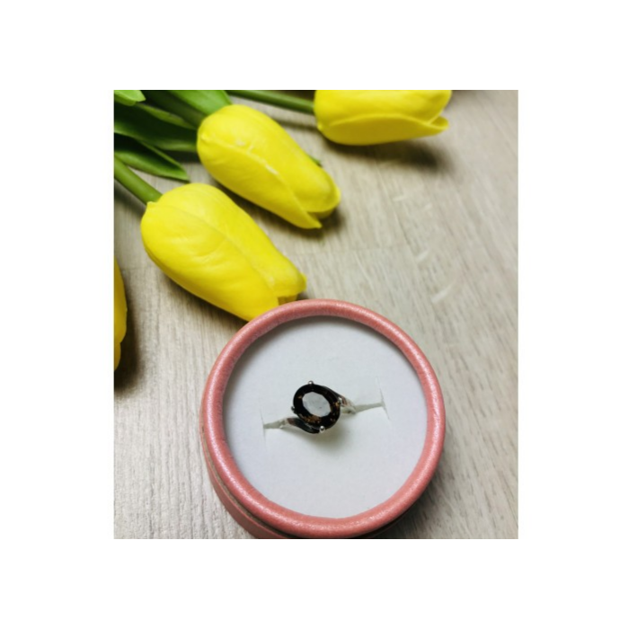 925 Sterling Silver Hessonite Ring Size 5.5