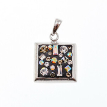 925 Sterling Silver Enamel & CZ Exclusive Pendant